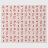 Birthday Animal Niedlich Pig Kindergeburtstag Part Geschenkpapier (Flach)