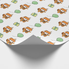 Birthday Animal Niedlich Red Panda Kindergeburtsta Geschenkpapier