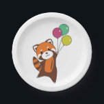 Birthday Animal Niedlich Red Panda Kindergeburtsta Pappteller<br><div class="desc">Ein niedliche Geburtstag Red Panda für die Geburtstagsparty Ihres Kindes. Dieser kleine rote Panda ist ideal für Kinder,  die Red Pandas Lieben. Mit diesem süße Tier wird die nächste Geburtstagsparty zum besonderen Ereignis.</div>