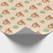 Birthday Animal Niedlich Squirrel Kindergeburtstag Geschenkpapier (Ecke)