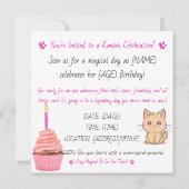 Birthday Anime Personalize Custom Einladung (Rückseite)