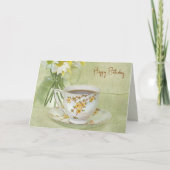 Birthday Antique Tea Cup Karte (Vorderseite)