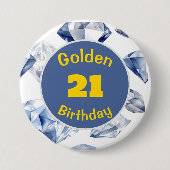 Birthday April Birthstone Custom Button (Vorderseite)