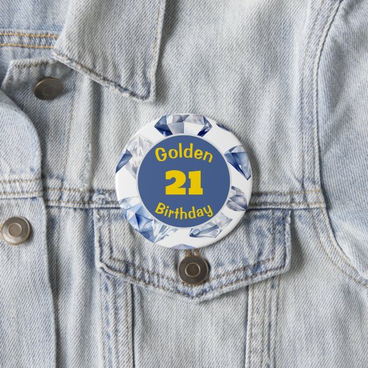 Birthday April Birthstone Custom Button (Beispiel)