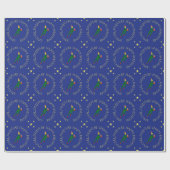 Birthday Athleten benutzerdefinierten Text blau Geschenkpapier (Flach)