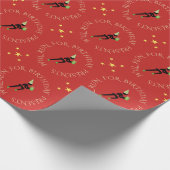 Birthday Athleten benutzerdefinierten Text schwarz Geschenkpapier (Ecke)