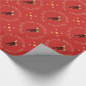 Birthday Athleten benutzerdefinierten Text schwarz Geschenkpapier (Ecke)