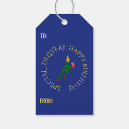 Birthday Athletin angepasster Text grün blau Geschenkanhänger