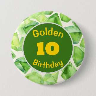 Birthday August Birthstone Custom Button