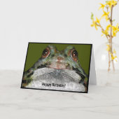 Birthday aus über den Teich: Frosch Karte (Gelbe Blume)