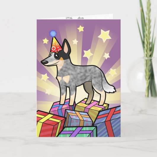 Birthday Australian Cattle Dog / Kelpie Karte (Vorderseite)