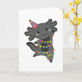 Birthday Axolotl Garland Karte (Gelbe Blume)