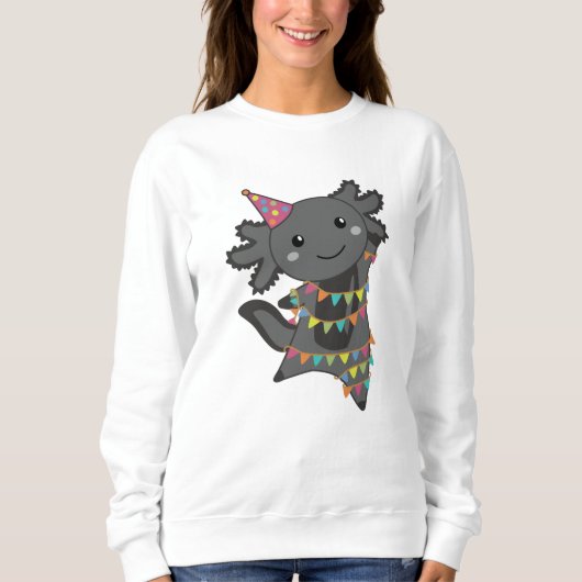 Birthday Axolotl Garland Sweatshirt (Vorderseite)