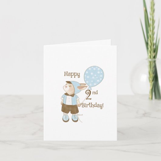 Birthday Baby Boy Two Karte (Vorderseite)