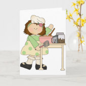 Birthday Baker Girl Karte (Gelbe Blume)