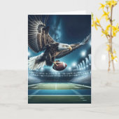 Birthday Bald Adler mit Fußball Karte (Gelbe Blume)