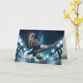 Birthday Bald Adler mit Fußball Karte (Gelbe Blume)