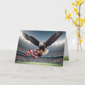 Birthday Bald Adler mit Fußball Karte (Gelbe Blume)