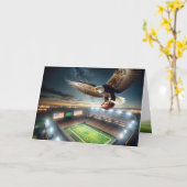 Birthday Bald Adler mit Fußball Karte (Gelbe Blume)