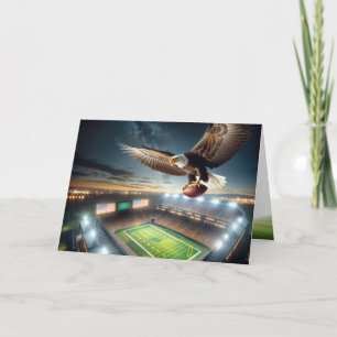 Birthday Bald Adler mit Fußball Karte