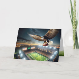 Birthday Bald Adler mit Fußball Karte