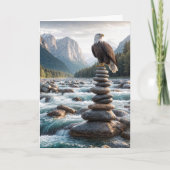 Birthday Bald Eagle on Cairn Karte (Vorderseite)