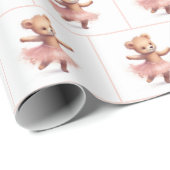 Birthday Ballerina Bear Geschenkpapier (Rolleneckpunkt)