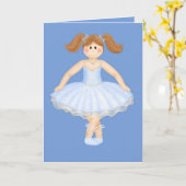 Birthday Ballerina Karte (Gelbe Blume)