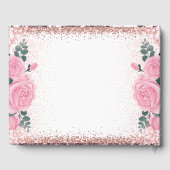 Birthday Ballerina Moon Pastel Pink Glitzer Gästebuch (Rückseite)