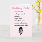 Birthday Ballet - das (schlechte) Geburtstagsgedic Karte (Gelbe Blume)