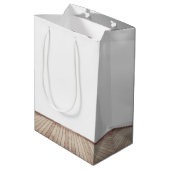 Birthday Ballon und Tabby Cat Mittlere Geschenktüte (Rückseite Schrägansicht)