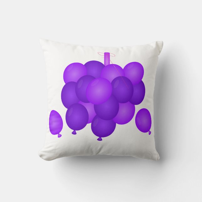 Birthday Balloon Bliss Pillow Kissen (Vorderseite)