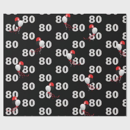 Birthday Balloon Bouquet Wrapping Paper Geschenkpapier (Flach)