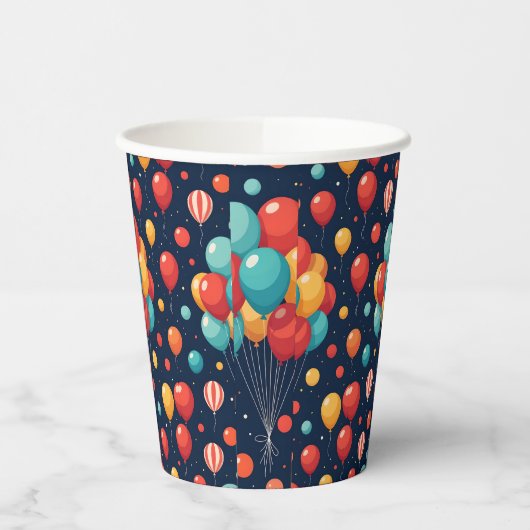 Birthday Balloon Design Pappbecher (Links)
