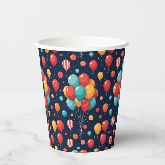 Birthday Balloon Design Pappbecher (Vorderseite)