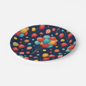 Birthday Balloon Design Pappteller (Schrägansicht)