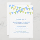 Birthday Balloon Einladung (Vorne/Hinten)