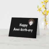 Birthday Balloon Face on Black Karte (Gelbe Blume)