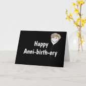 Birthday Balloon Face on Black Karte (Gelbe Blume)