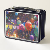 Birthday Balloon Food Box Metall Brotdose (Rückseite)