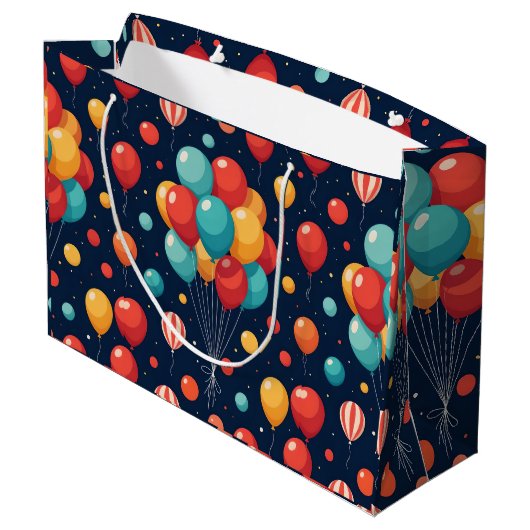Birthday Balloon Geschenktasche Große Geschenktüte (Rückseite Schrägansicht)