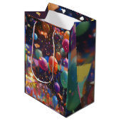 Birthday Balloon Geschenktasche Mittlere Geschenktüte (Vorderseite Schrägansicht)