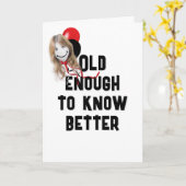 Birthday Balloon Gesicht für ältere Menschen Karte (Gelbe Blume)