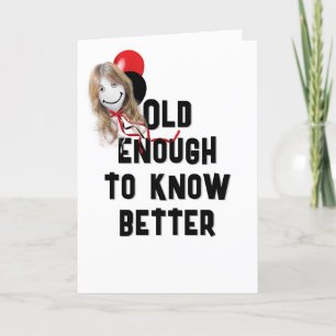 Birthday Balloon Gesicht für ältere Menschen Karte