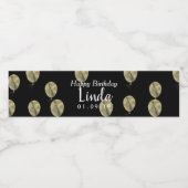 Birthday Balloon Imitate Foil Gold Pattern Water B Wasserflaschenetikett (Einzelnes Label)