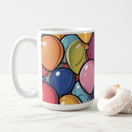 Birthday Balloon Kaffeetasse (Mit Donut)