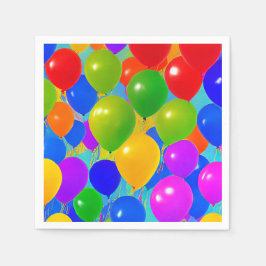 Birthday Balloon Napkins Serviette