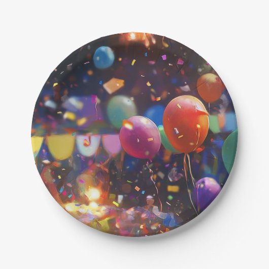 Birthday Balloon Paper Bowl Pappteller (Vorderseite)