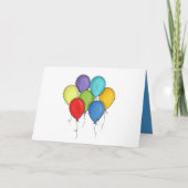 Birthday Balloon Wassercolor Personalisiert Happy  Karte (Vorderseite)