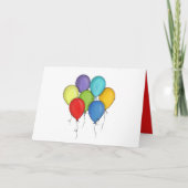 Birthday Balloon Wasserfarbe Personalisiert Spaß g Karte (Vorderseite)
